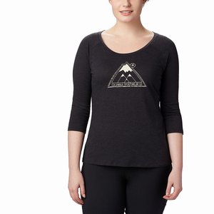 Columbia Lodge™ 3/4 Sleeve Tee Dam Svarta (GTWZX9128)